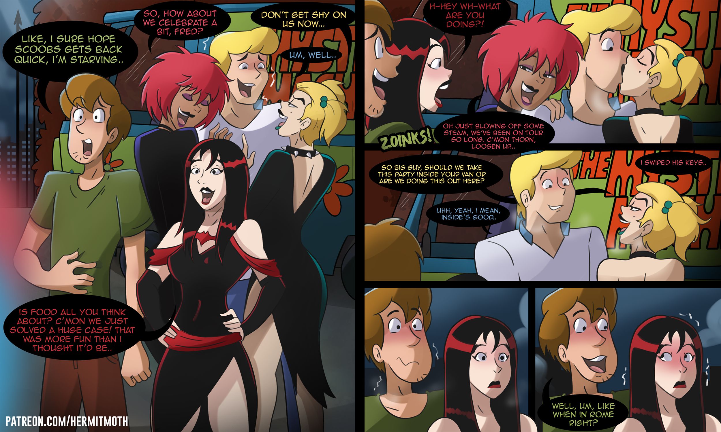 Shaggy and Fred Party with The Hex Girls (Scooby Doo) Chapter 1 - Page 1