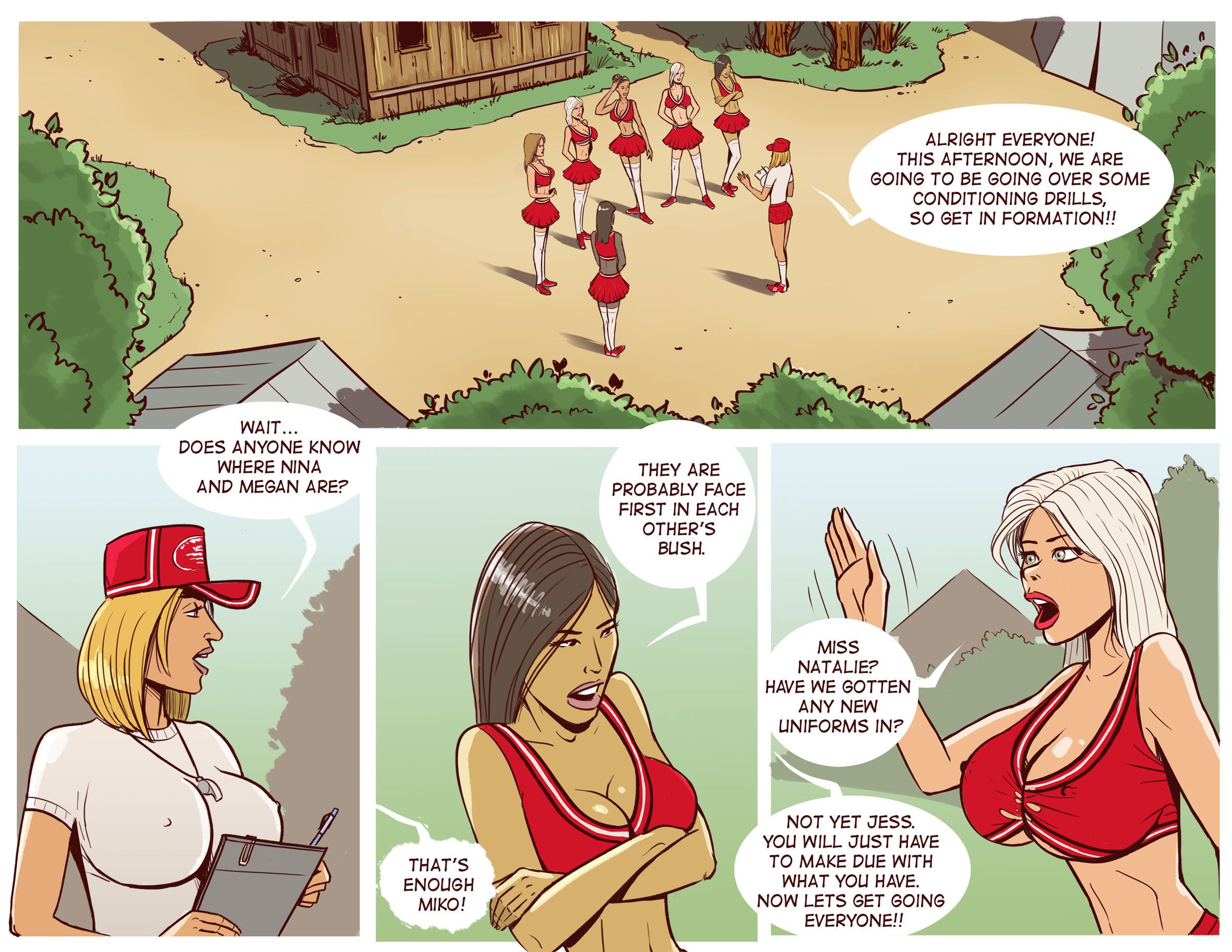 Cheerleader Camp Facefuck Massacre Chapter 1 - Page 6